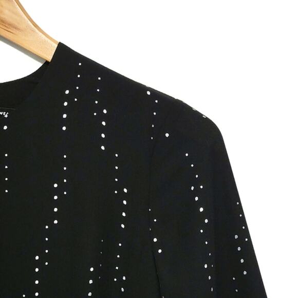 Who What Wear Black Midi Dress Crew Neck Bell Sleeve A Line Workwear Party S - Picture 4 of 16